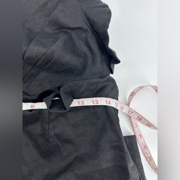 Zimmermann Postcard Tie Back Mini Dress in Linen Black Size AU 2 US 8 NWT - Picture 12 of 13